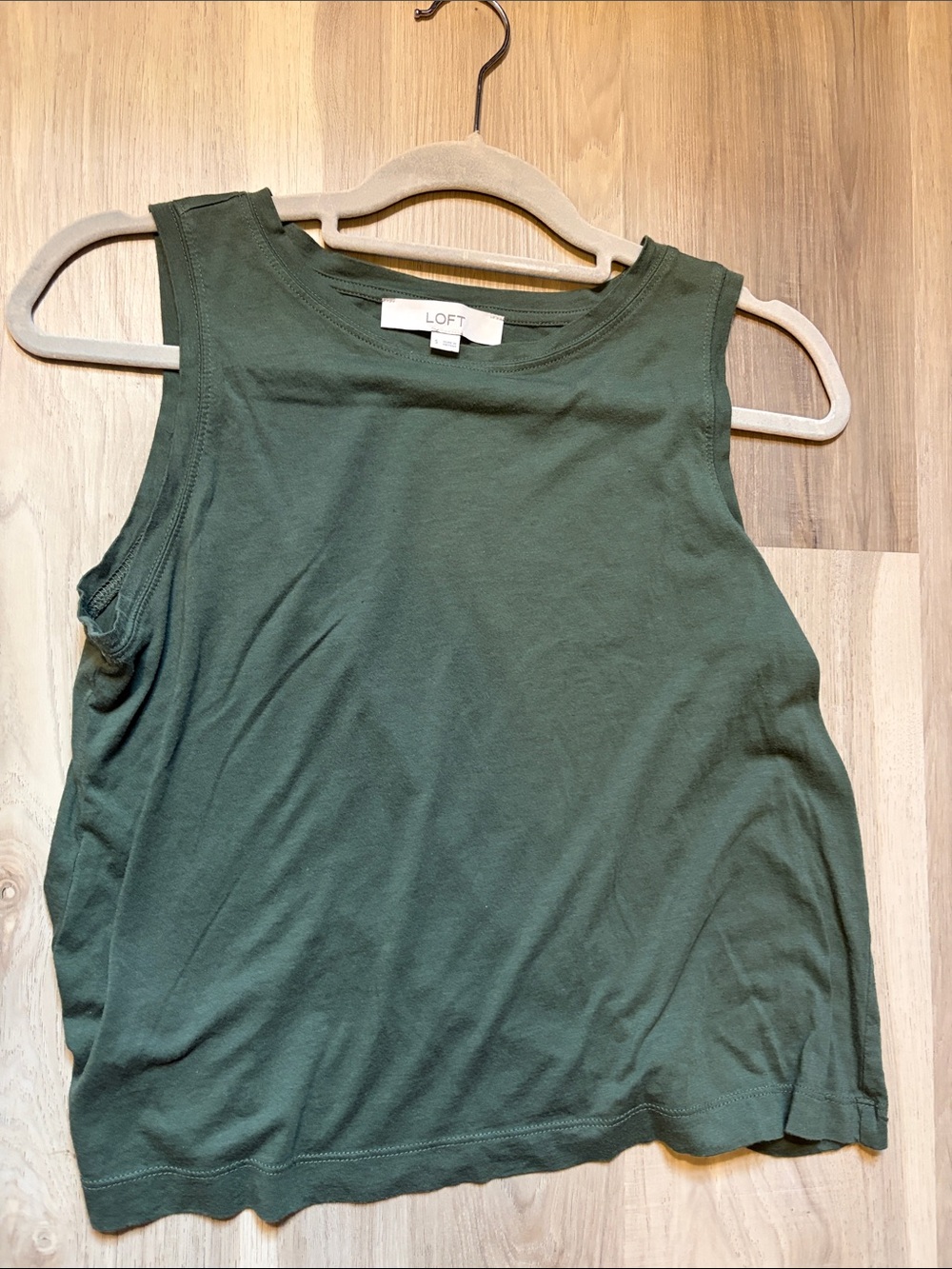 LOFT Dark Olive Green Sleeveless Tank